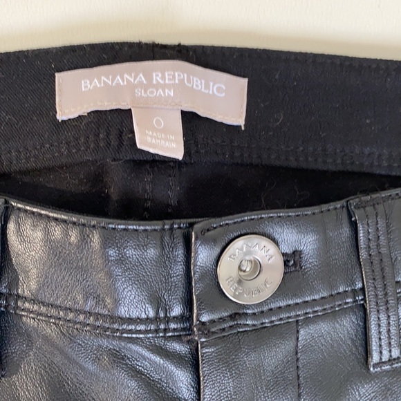NWOT!Banana Republic Sloan Fit Faux Leather Jeans - Picture 6 of 8